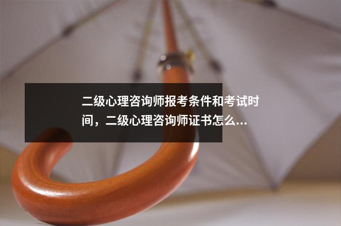 二级心理咨询师报考条件和考试时间,二级心理咨询师证书怎么考